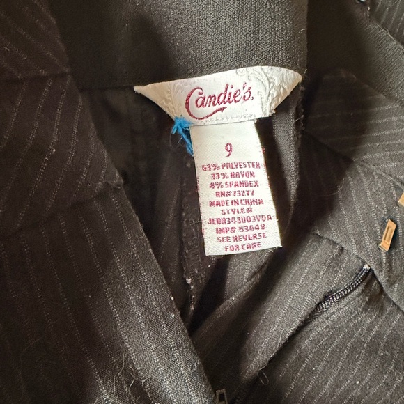 Candie's Black Pinstripe Slacks - Picture 3 of 3